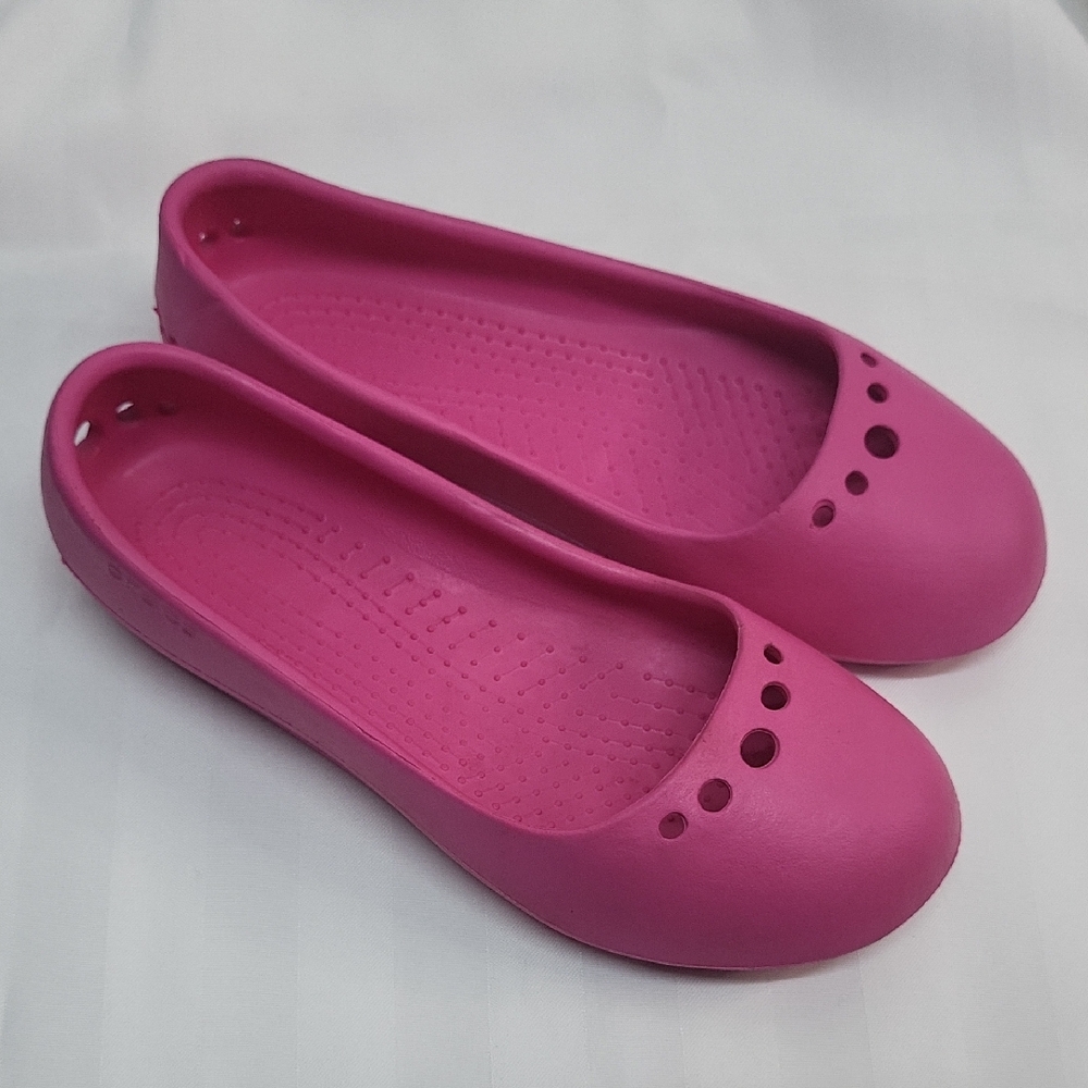 Girls CROCS Pink Ballet Flats
